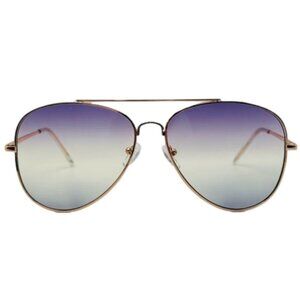 6001 | Purple/Blue Lens Aviator Sunglasses